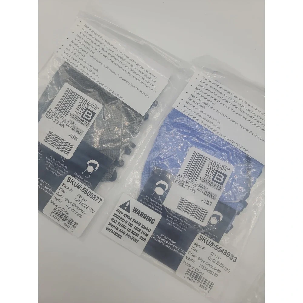 Big Lot Of 17 Lands' End Washable Reusable Face Masks One Size Fits All New!